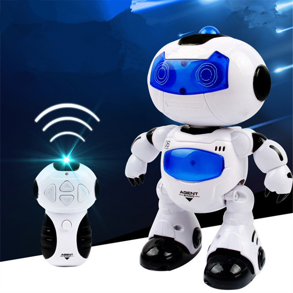 Electronic RC Robot Learning Toys Toddler Intelligent Action Dancing Remote Control with Music Lights for Kid