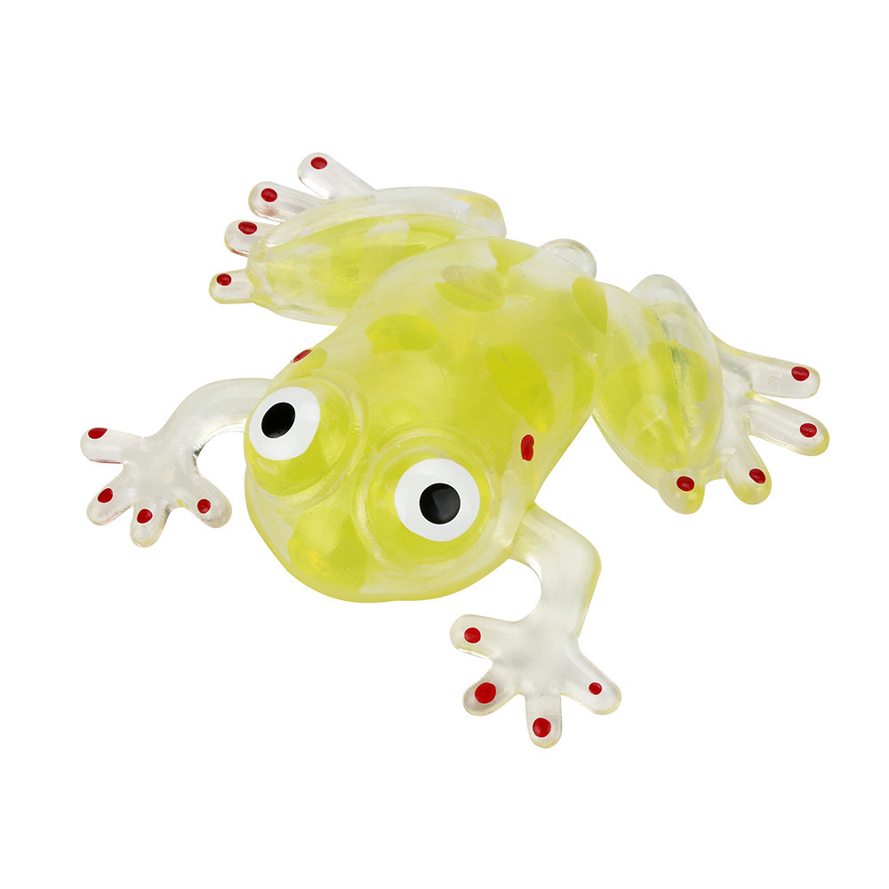 Novelty 6cm Bead Stress Ball Sticky Squeeze Frogs Squeezing Stress Relief Toy 4 Colors