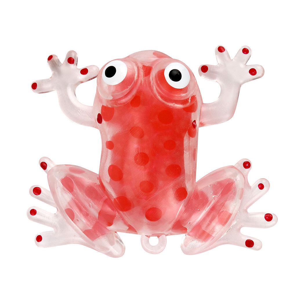 Novelty 6cm Bead Stress Ball Sticky Squeeze Frogs Squeezing Stress Relief Toy 4 Colors