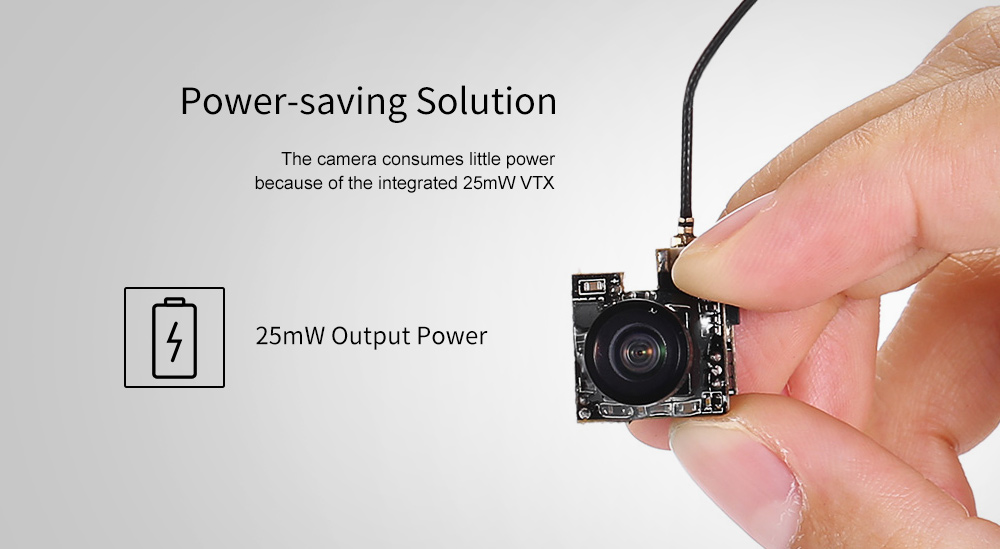 LST - S2 5.8G 800TVL HD Micro CMOS FPV Camera 150-degree Angle of View 3.6g Ultralight NTSC / PAL Switchable