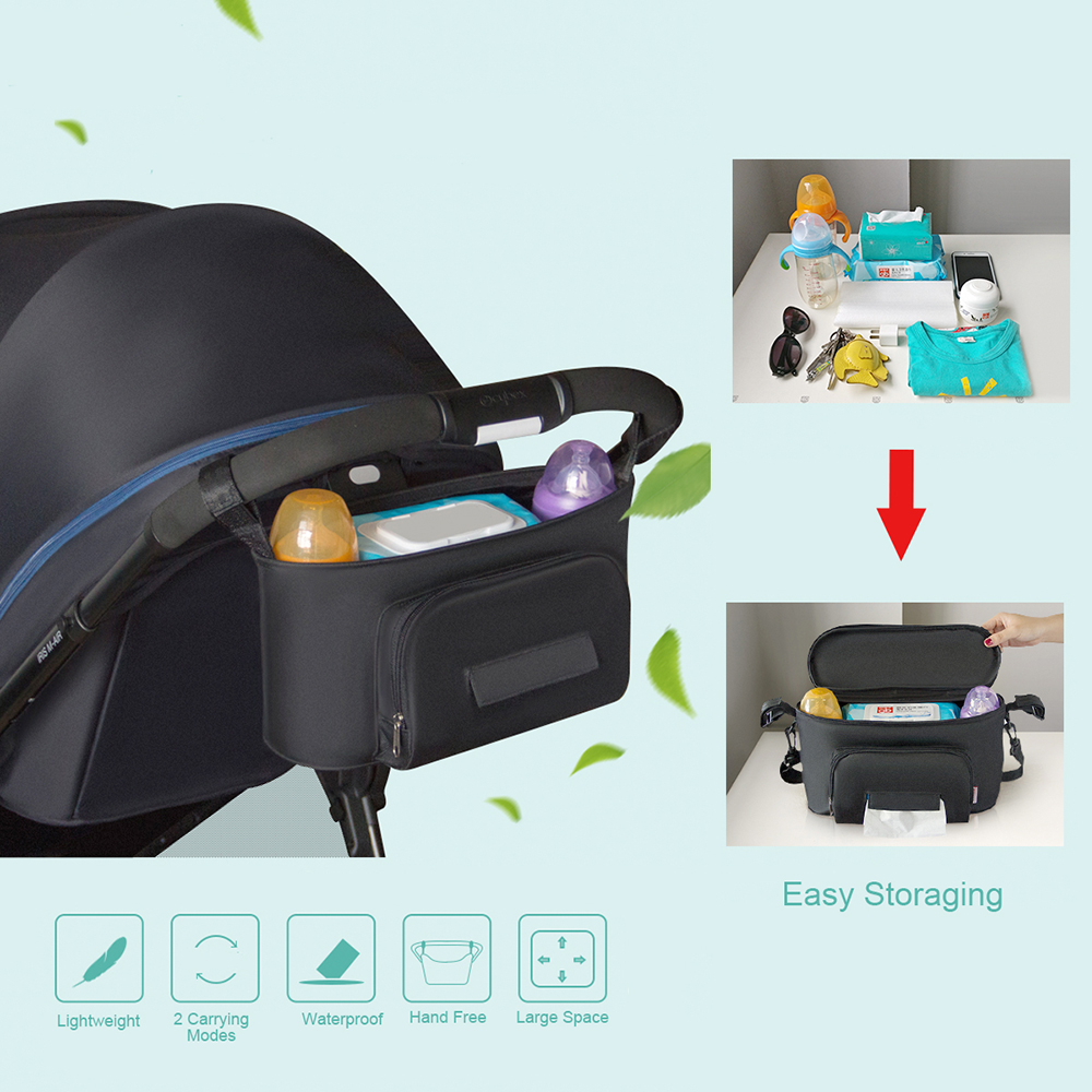 Universal Baby Jogger Stroller Organizer Storage Bag for Organizing Baby Caring Stuff