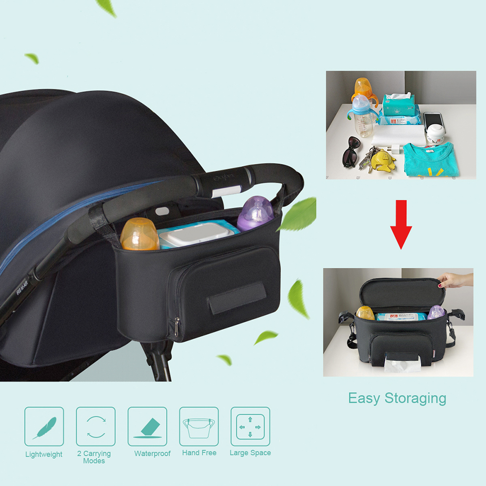 Universal Baby Jogger Stroller Organizer Storage Bag for Organizing Baby Caring Stuff