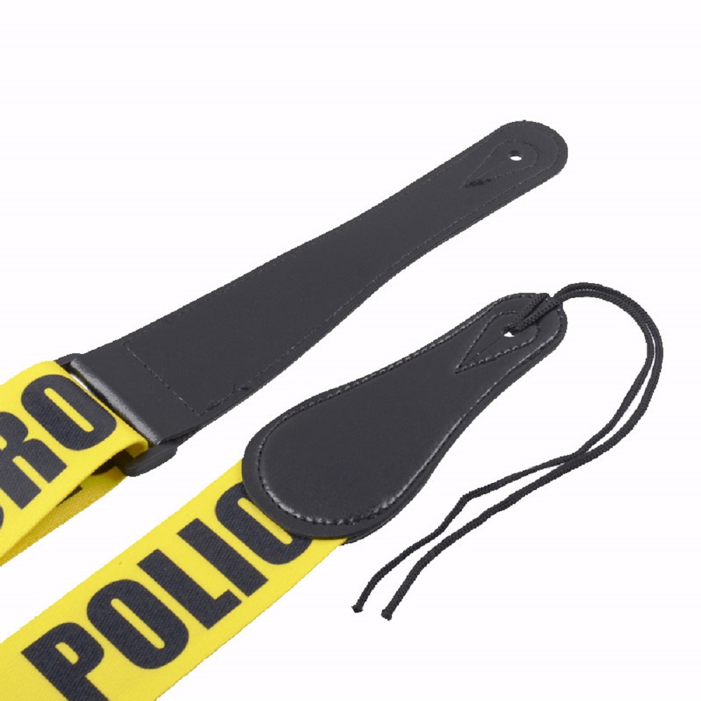 Acoustic Electric Guitar Strap Woven Cloth Leather End Police Line Acoustic Electric Guitar Strap Woven Cloth Leather End Police Line