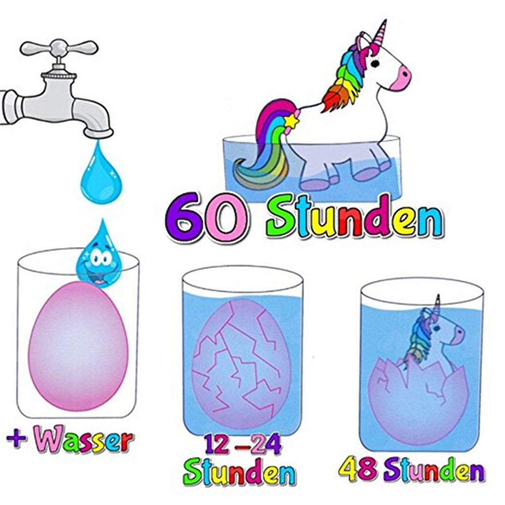 Growing unicorn mermaid Water Growing Hatching Colorful Egg