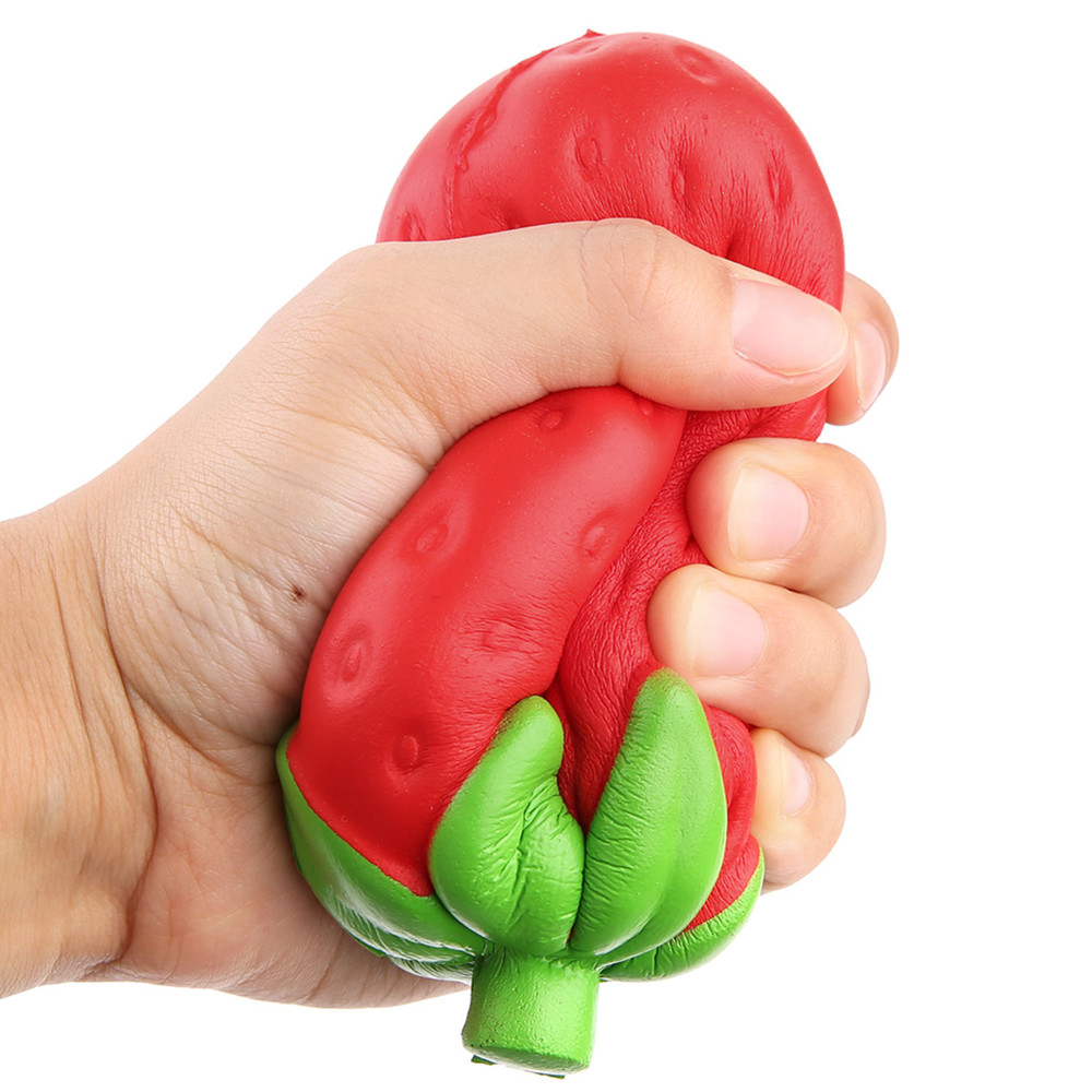 High Quality Squeeze Stretch Squishy Strawberry Fruit Scented Slow Rising Gift Toy for Kids