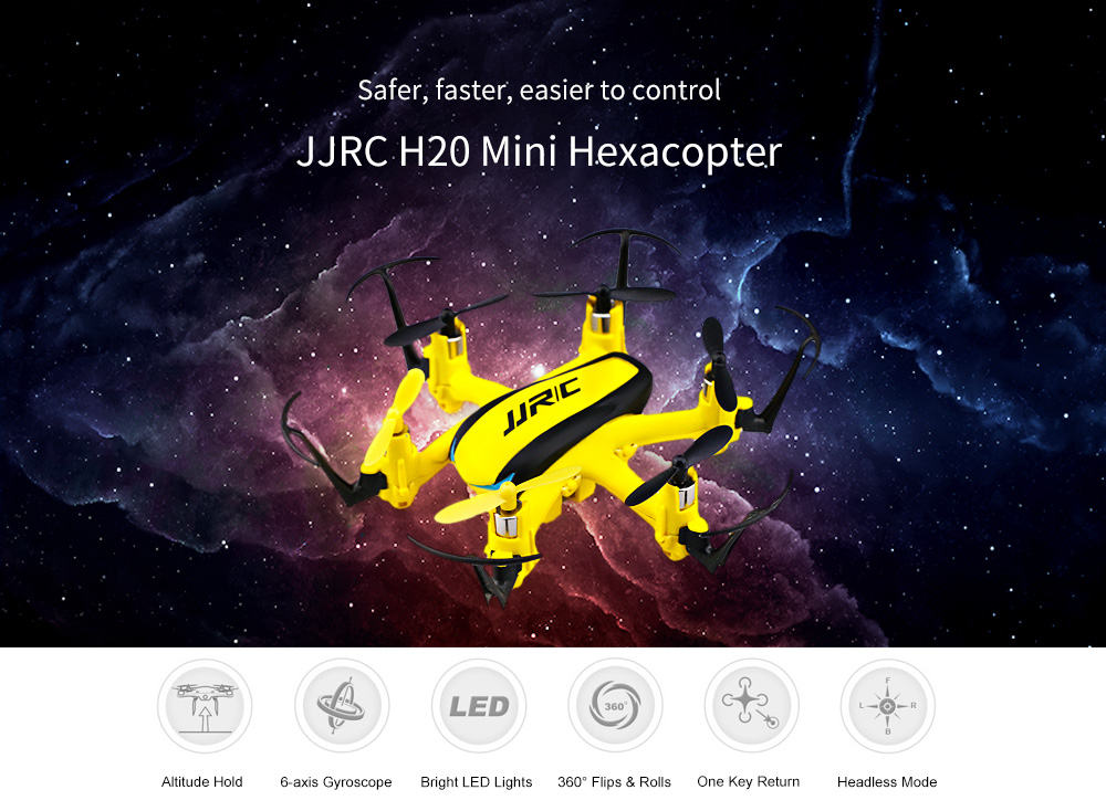 JJRC H20H 2.4GHz 4CH 6 Axis Gyro Mini Hexacopter with Headless Mode Altitude Hold