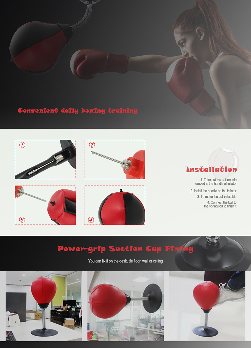 Desktop Punching Bag Adult Stress Relief Training Boxing Ball