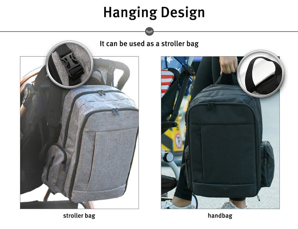 Multifunctional Large Capacity Mummy Stroller Pouch Backpack Baby Nursing Bag