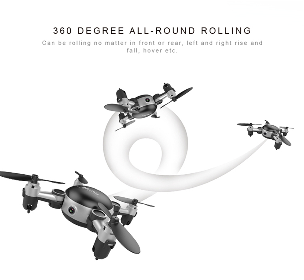 Mini Foldable RC Quadcopter Drone with Camera / 6 Axis Gyro / 360 Degree Roll