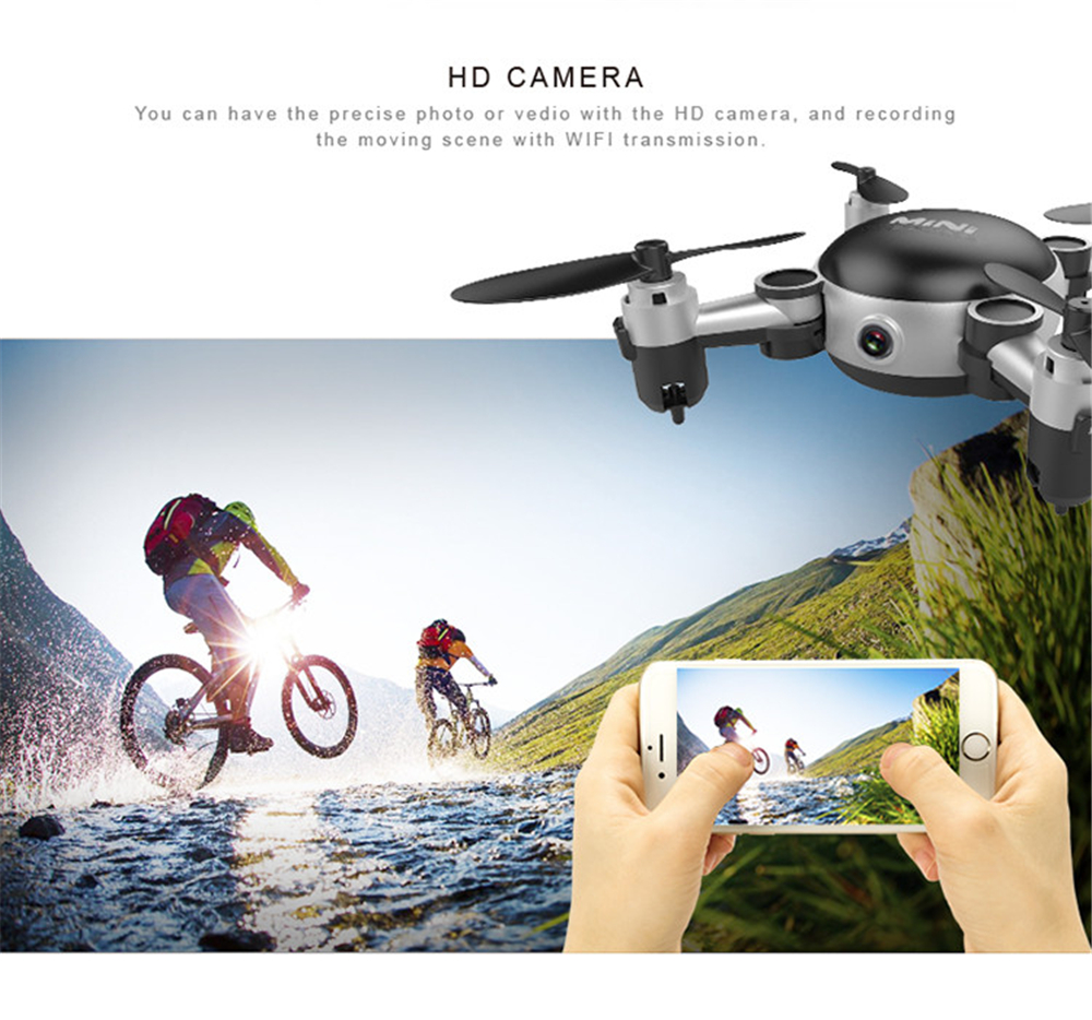 Mini Foldable RC Quadcopter Drone with Camera / 6 Axis Gyro / 360 Degree Roll