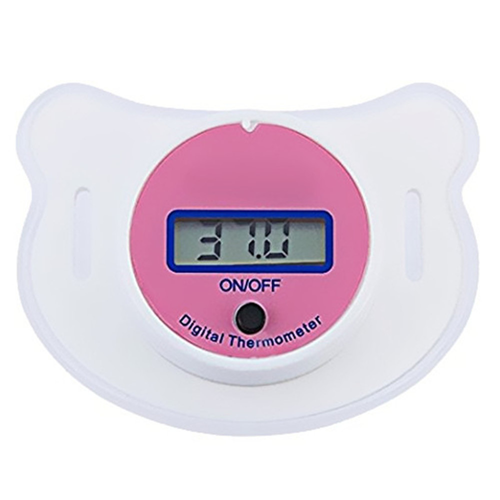 Thermometer Mouth Baby Pacifier Thermometer Portable LCD Digital With Protective Storage Cover Safety Health