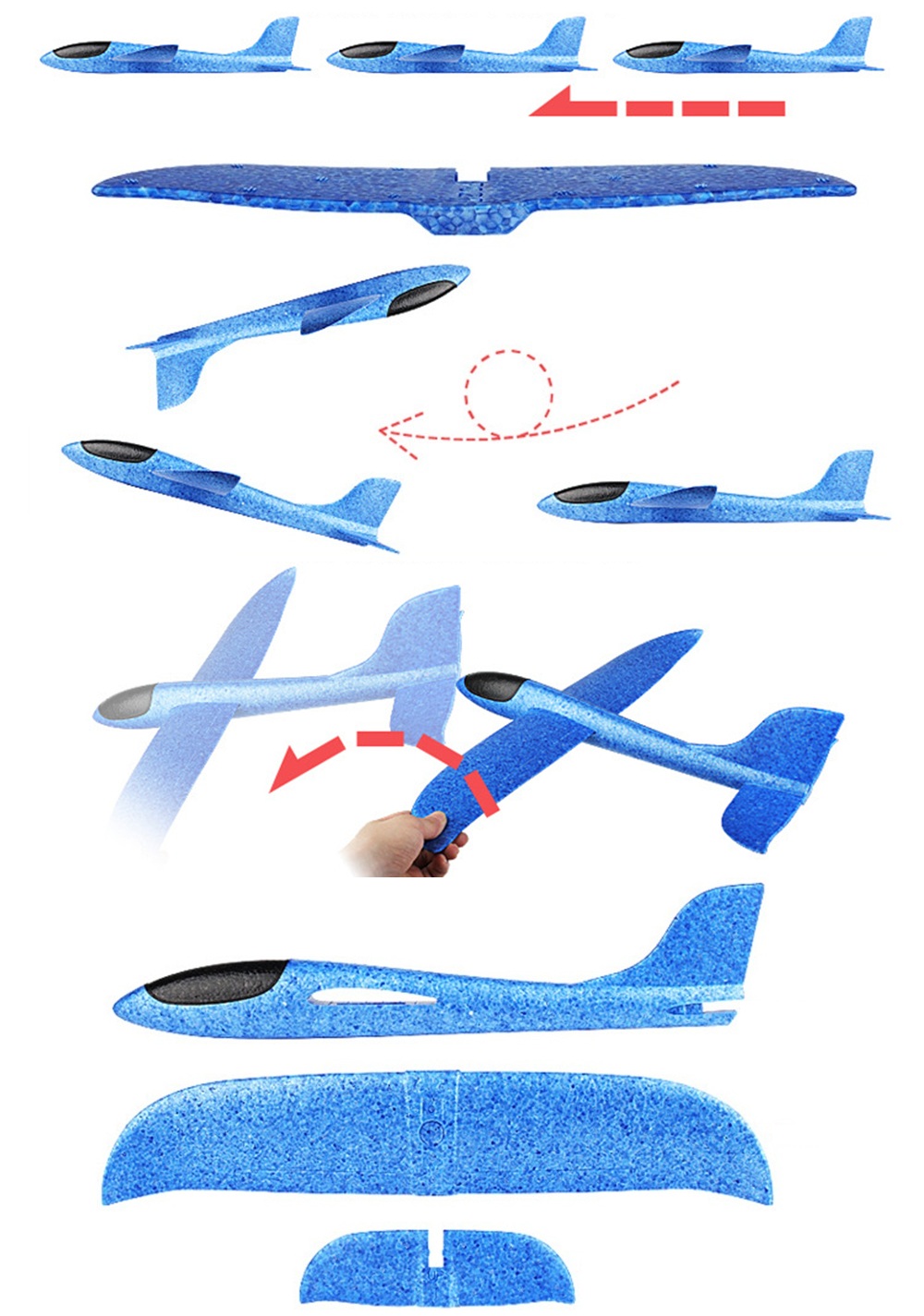 EPP Interactive Glider Model Fun Hand Throw Flying Planes Outdoor Toys for Children EPP Interactive Glider Model Fun Hand Throw Flying Planes Outdoor Toys for Children