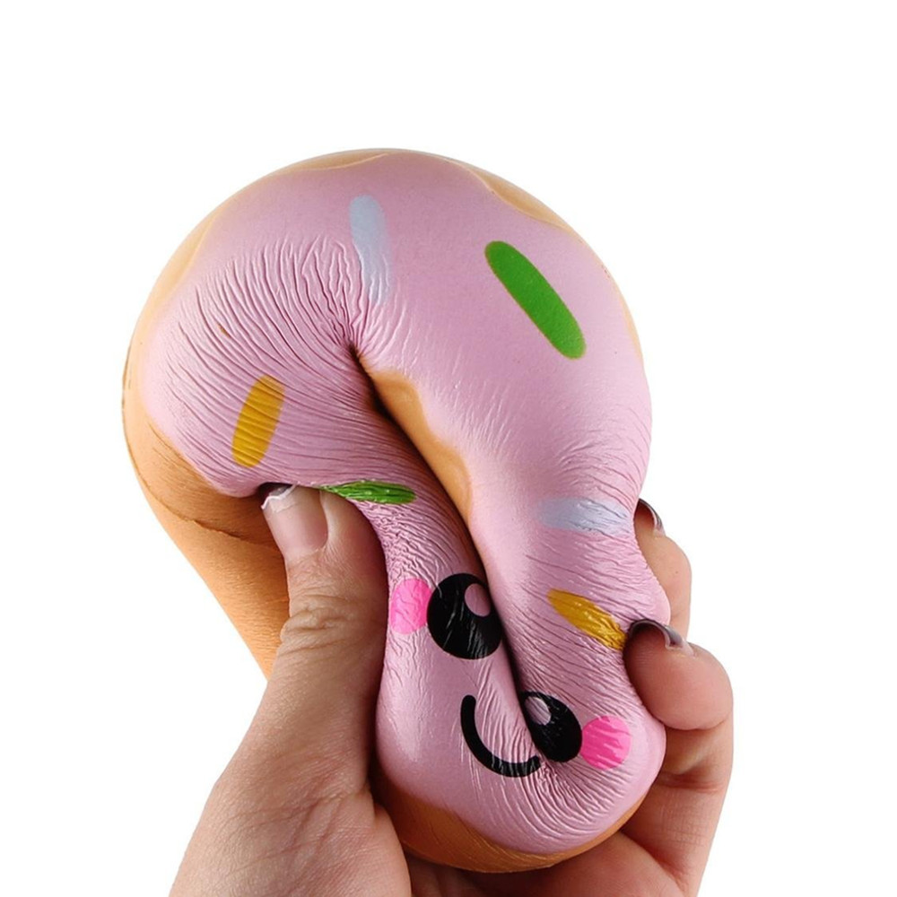 Jumbo Colorful Donuts Soft Squishy Slow Rising Squeeze Kids Toy Gift