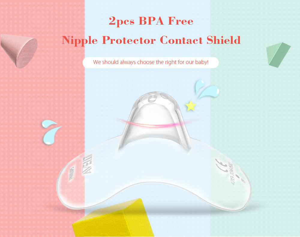 Avent 2pcs BPA Free Soft Silicone Standard Nipple Protector Contact Shield