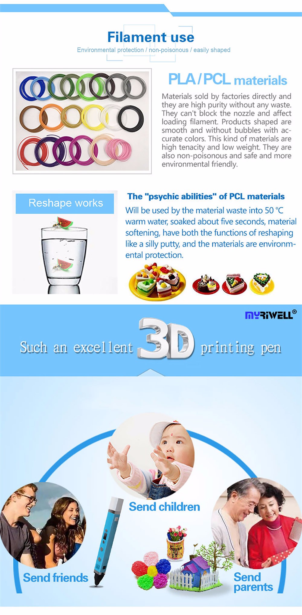 MYRIWELL RP - 100C 3D Printing Pen