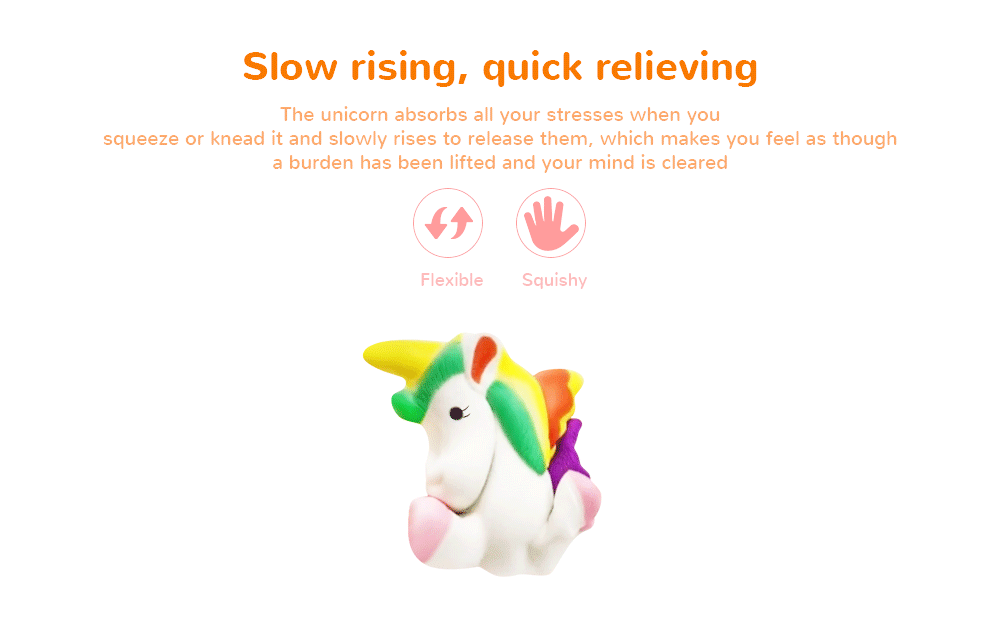 Slow Rising Cream Scented Squeeze Kid Toy Phone Charm Gift for Stress Relief Unicorn