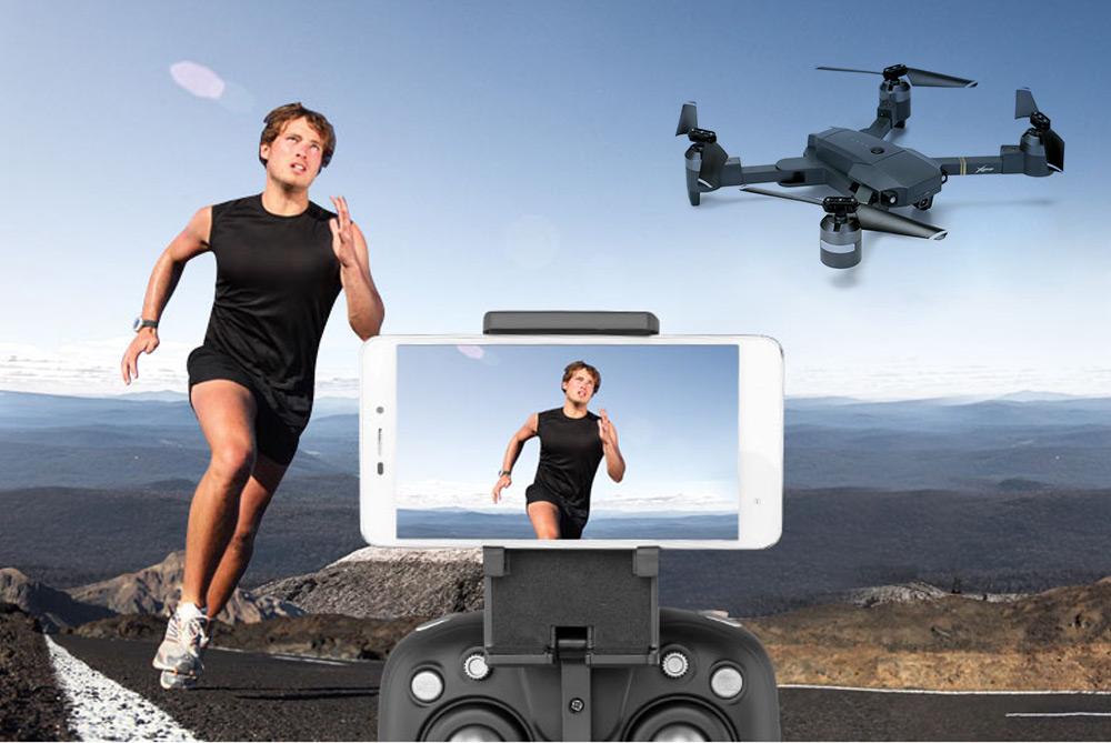 ATTOP XT - 1 Foldable RC Drone WiFi FPV Camera / Altitude Hold / Headless Mode / 360-degree Flip