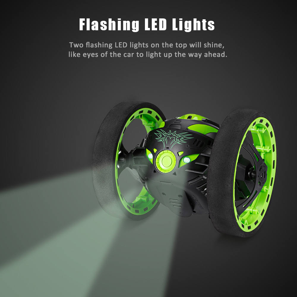 PEG SJ88 2.4GHz Remote Control Bounce Car with Flexible Wheels Rotation LED Light PEG SJ88 2.4GHz Remote Control Bounce Car with Flexible Wheels Rotation LED Light