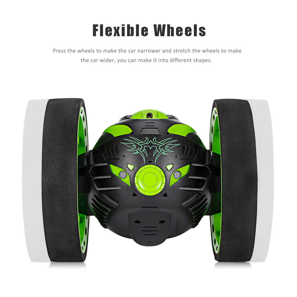 PEG SJ88 2.4GHz Remote Control Bounce Car with Flexible Wheels Rotation LED Light