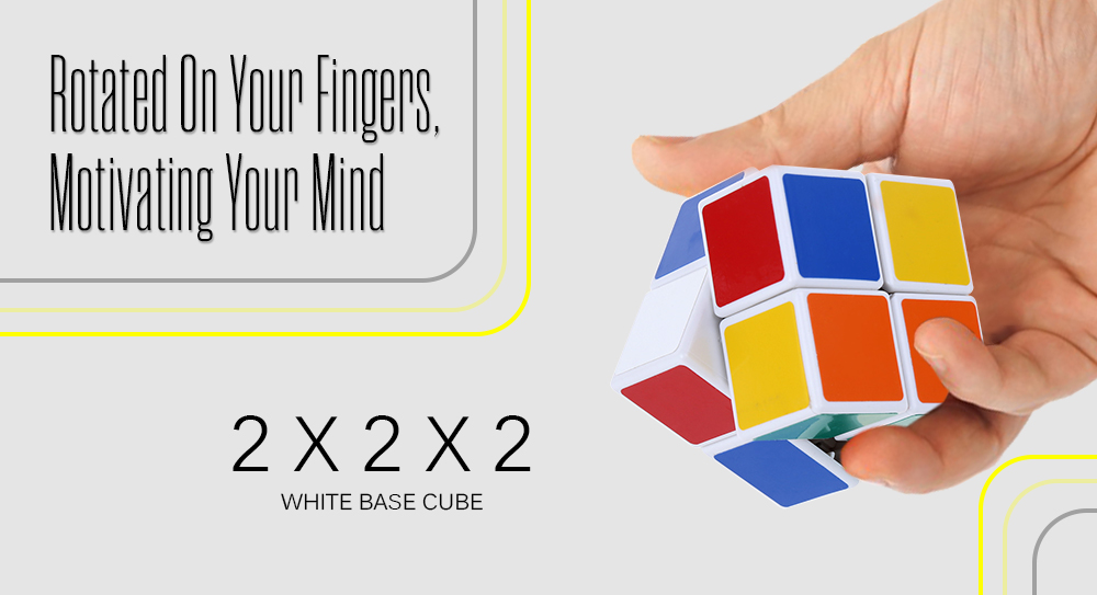 Shengshou Cube 2 x 2 x 2 Mini Cube White Base Fun Educational Toy Shengshou Cube 2 x 2 x 2 Mini Cube White Base Fun Educational Toy