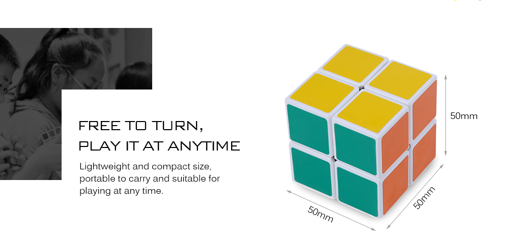 Shengshou Cube 2 x 2 x 2 Mini Cube White Base Fun Educational Toy Shengshou Cube 2 x 2 x 2 Mini Cube White Base Fun Educational Toy