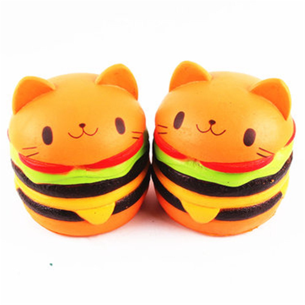 Jumbo Squishy Cat Burger Slow Rising Soft Animal Collection Gift Decor Toy Original Packaging