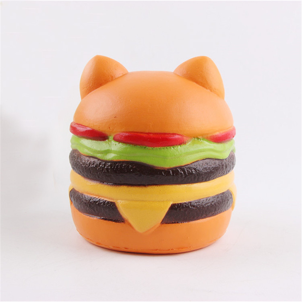 Jumbo Squishy Cat Burger Slow Rising Soft Animal Collection Gift Decor Toy Original Packaging