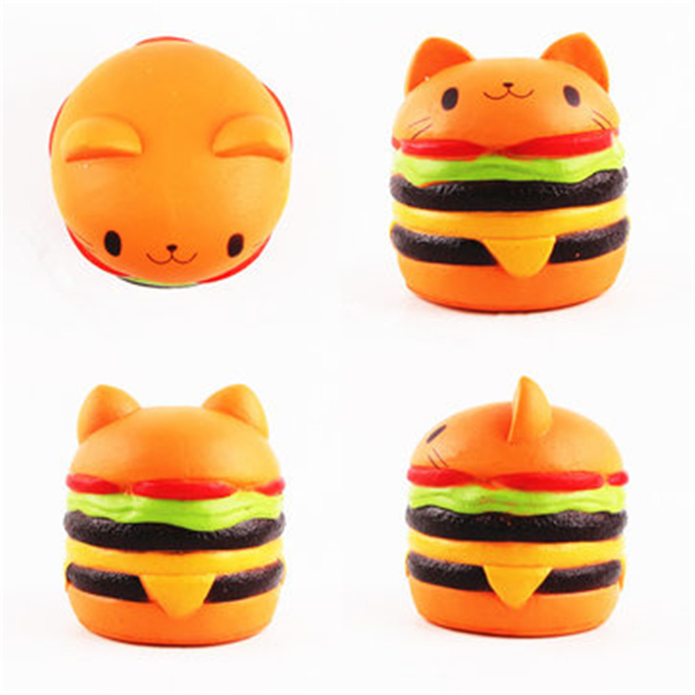 Jumbo Squishy Cat Burger Slow Rising Soft Animal Collection Gift Decor Toy Original Packaging