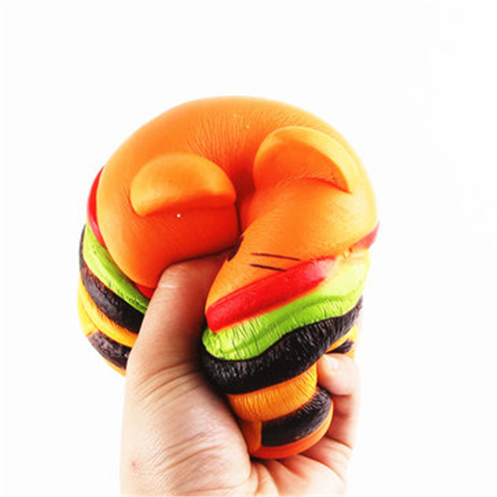 Jumbo Squishy Cat Burger Slow Rising Soft Animal Collection Gift Decor Toy Original Packaging