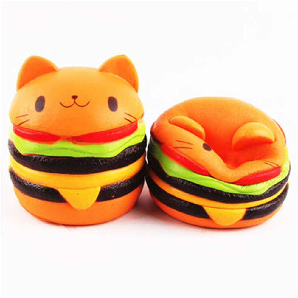 Jumbo Squishy Cat Burger Slow Rising Soft Animal Collection Gift Decor Toy Original Packaging