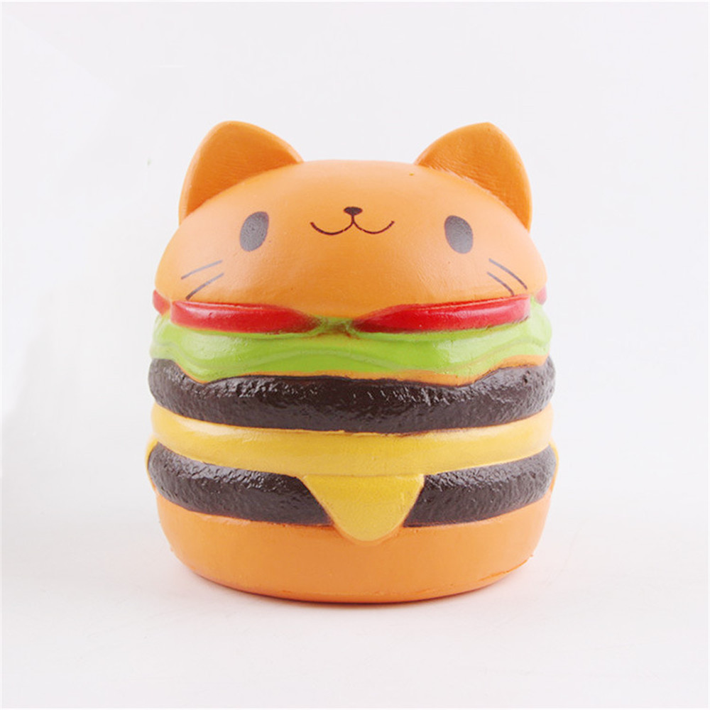 Jumbo Squishy Cat Burger Slow Rising Soft Animal Collection Gift Decor Toy Original Packaging
