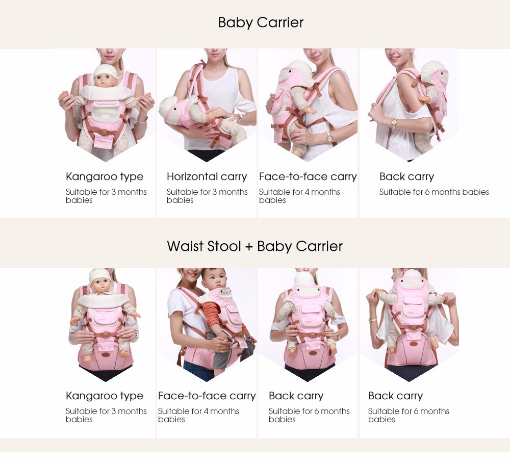 Multifunctional Breathable Baby Carrier Infant Baby Sling Pouch Wrap