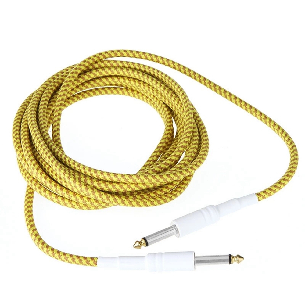 Electric guitar wire 6.35/6.35 gold braided mesh wire 2 meters