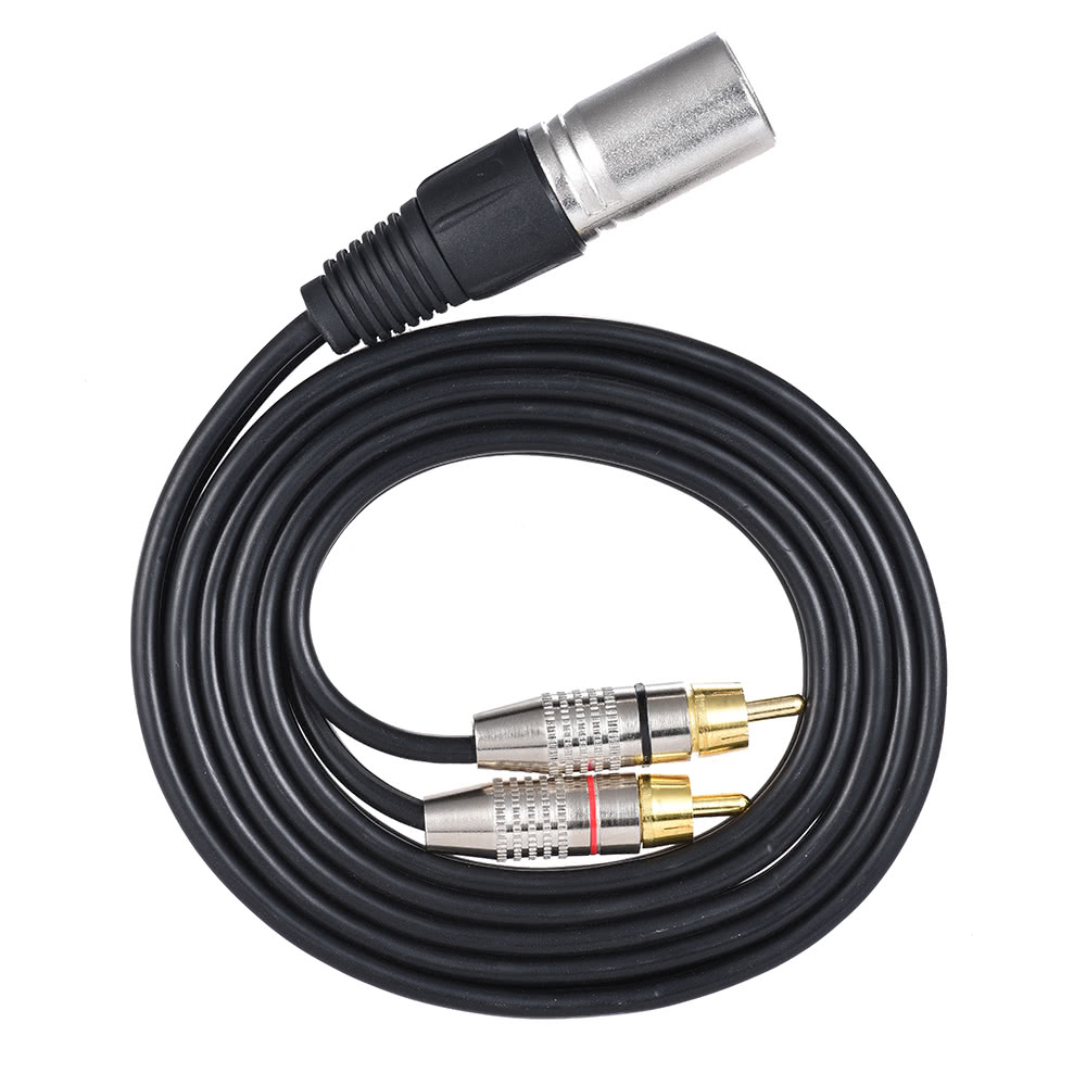 Dual RCA Double XLR/RCA Microphone Guitar DMX Signal Cable