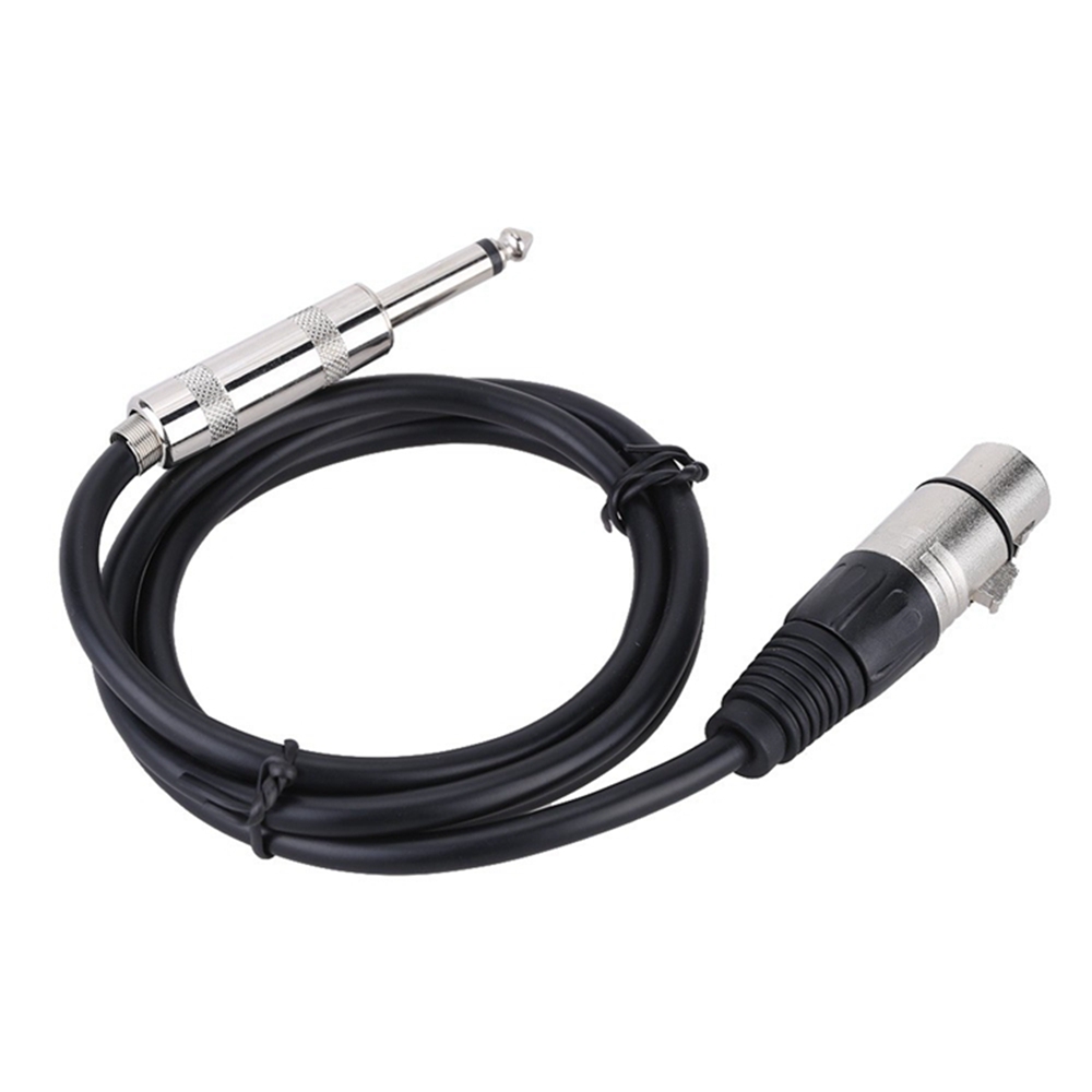 XLR Female Socket to 6.35mm Jack Plug Stereo Audio Cable Cord Wire for Mic Mixer Amplifier Sound Card 5M