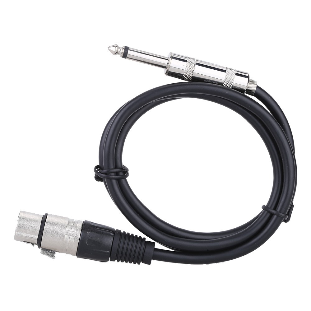 XLR Female Socket to 6.35mm Jack Plug Stereo Audio Cable Cord Wire for Mic Mixer Amplifier Sound Card 5M