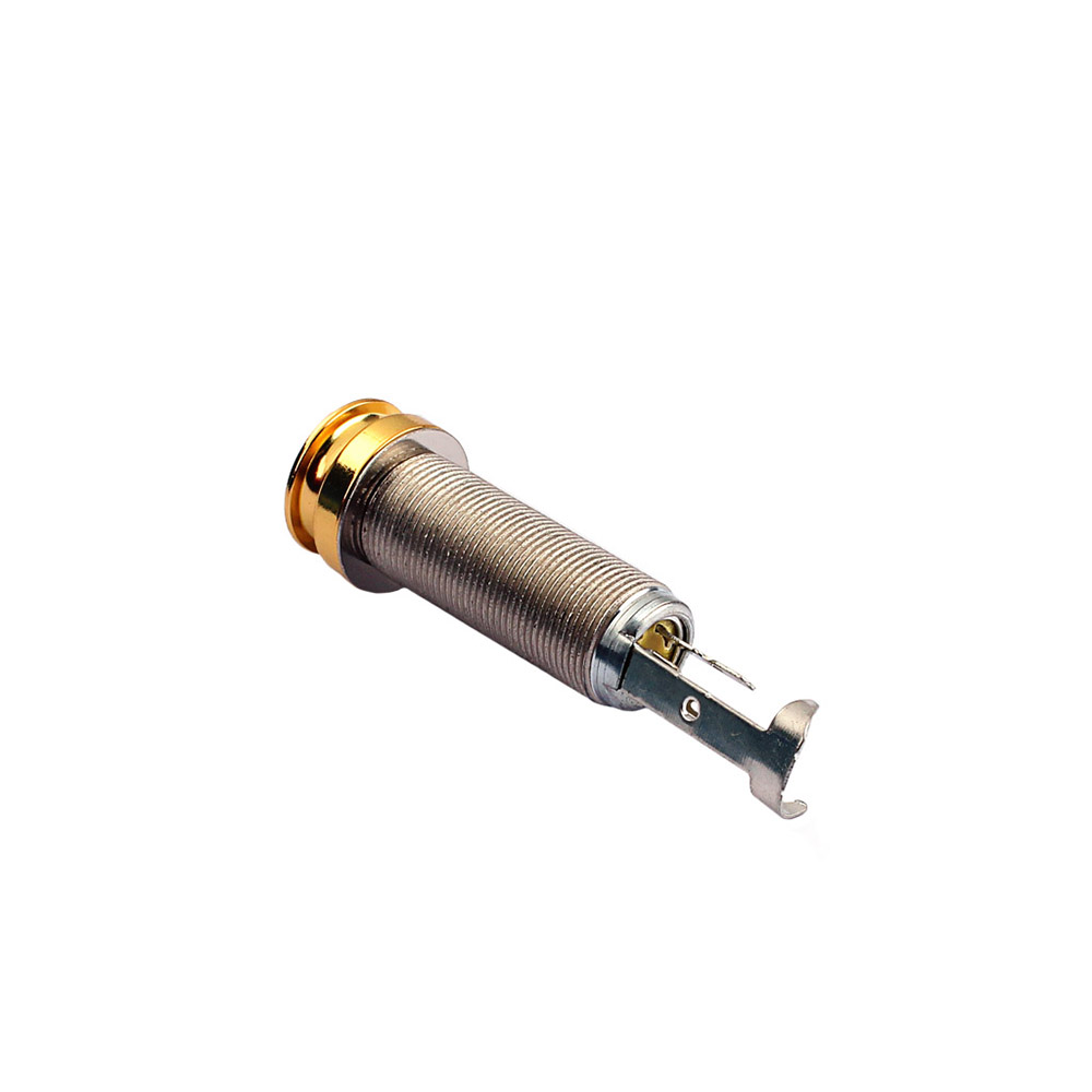 6.35mm 1/4 Inch Copper Material Guitar Endpin Stereo Output End Pin Jack Socket Plug 6.35mm 1/4 Inch Copper Material Guitar Endpin Stereo Output End Pin Jack Socket Plug