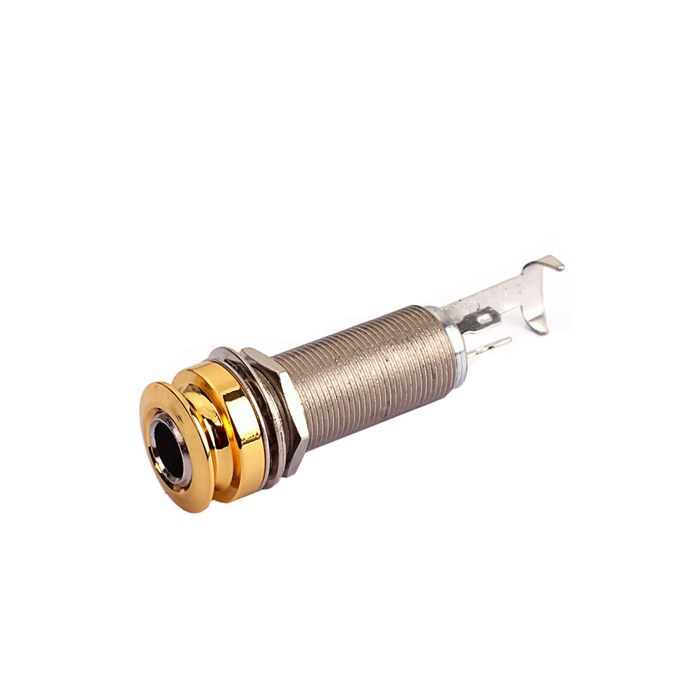 6.35mm 1/4 Inch Copper Material Guitar Endpin Stereo Output End Pin Jack Socket Plug 6.35mm 1/4 Inch Copper Material Guitar Endpin Stereo Output End Pin Jack Socket Plug