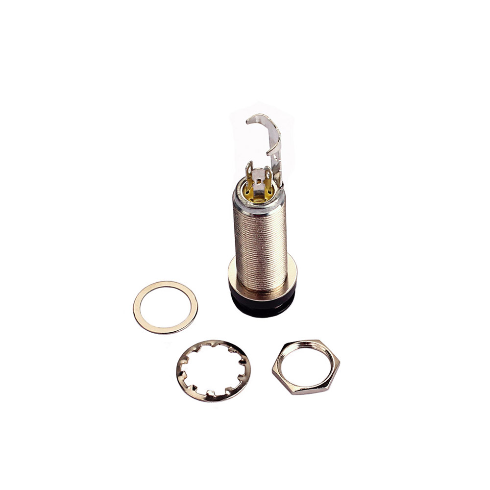 6.35mm 1/4 Inch Copper Material Guitar Endpin Stereo Output End Pin Jack Socket Plug 6.35mm 1/4 Inch Copper Material Guitar Endpin Stereo Output End Pin Jack Socket Plug