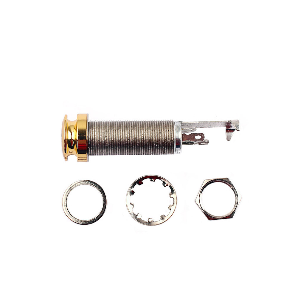 6.35mm 1/4 Inch Copper Material Guitar Endpin Stereo Output End Pin Jack Socket Plug 6.35mm 1/4 Inch Copper Material Guitar Endpin Stereo Output End Pin Jack Socket Plug