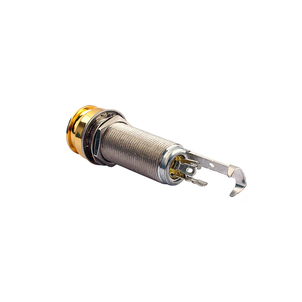 6.35mm 1/4 Inch Copper Material Guitar Endpin Stereo Output End Pin Jack Socket Plug 6.35mm 1/4 Inch Copper Material Guitar Endpin Stereo Output End Pin Jack Socket Plug