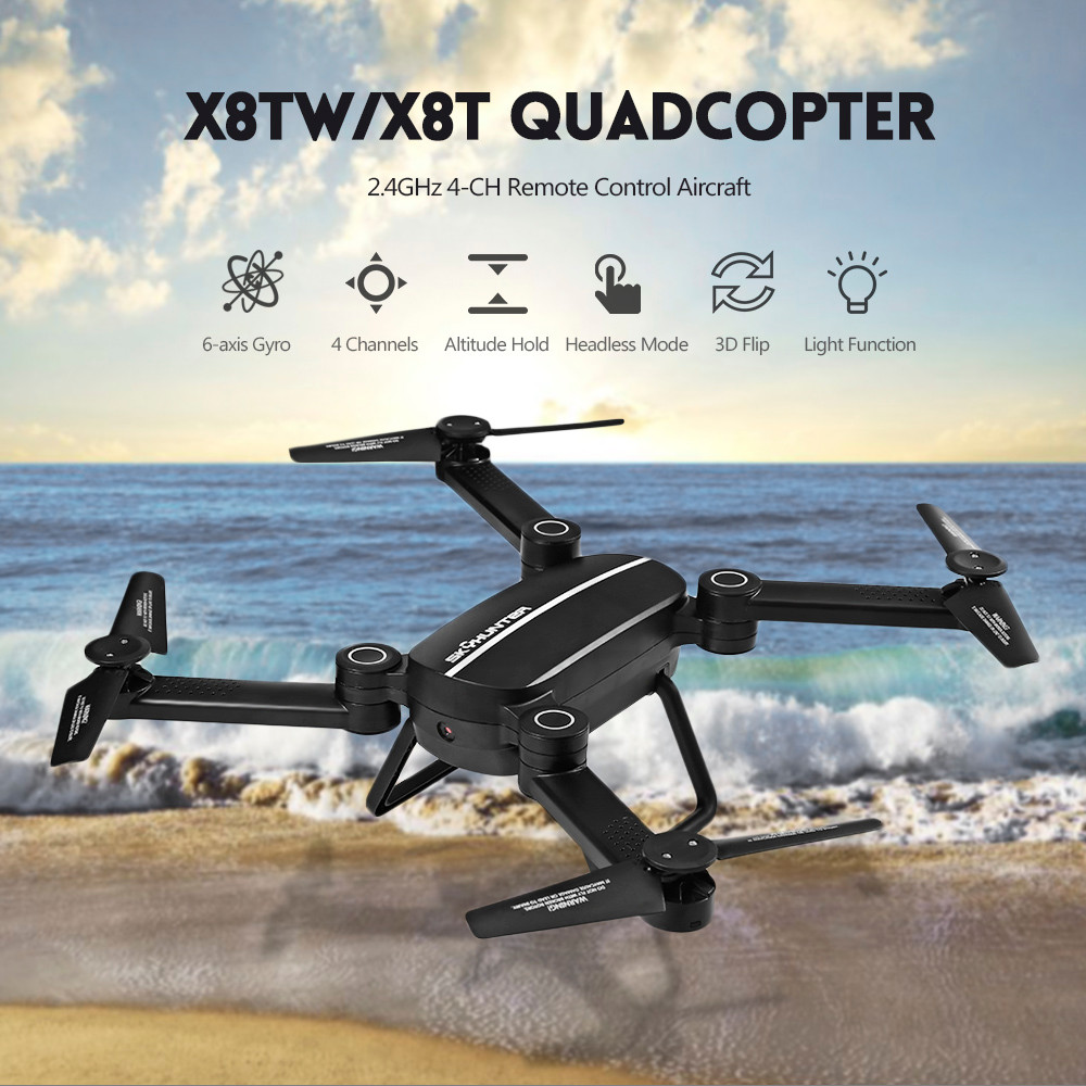 X8T Foldable 2.4GHz 4CH 6-axis Gyro RC Quadcopter with Altitude Hold Headless Mode Function