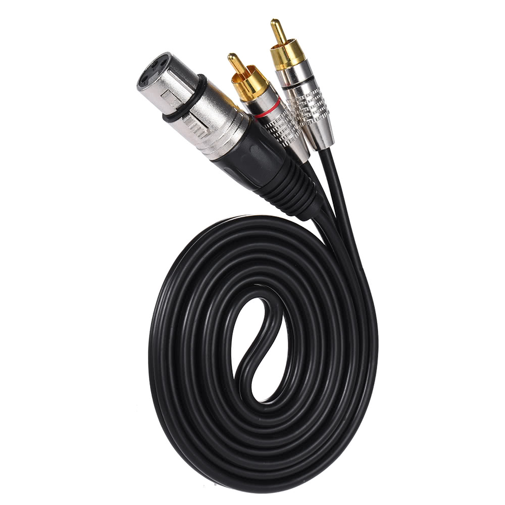 Double RCA double row XLR/RCA microphone guitar line 3 m. Double RCA double row XLR/RCA microphone guitar line 3 m.