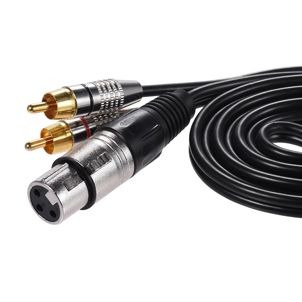 Double RCA double row XLR/RCA microphone guitar line 3 m. Double RCA double row XLR/RCA microphone guitar line 3 m.