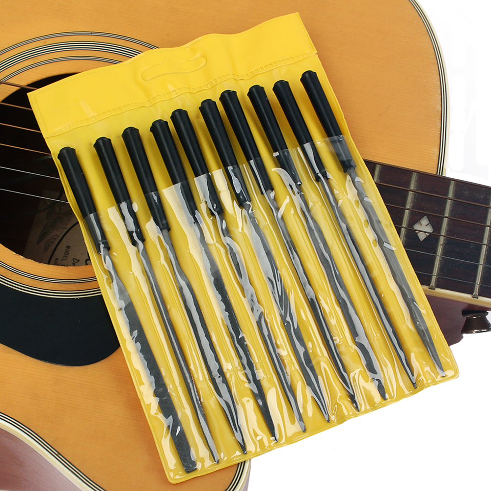 Guitar File Fret Nut Saddle Slot Pickguard Grinding Luthier Repair Tool 10PCS