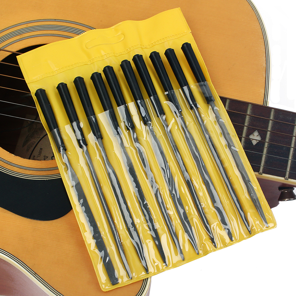 Guitar File Fret Nut Saddle Slot Pickguard Grinding Luthier Repair Tool 10PCS Guitar File Fret Nut Saddle Slot Pickguard Grinding Luthier Repair Tool 10PCS