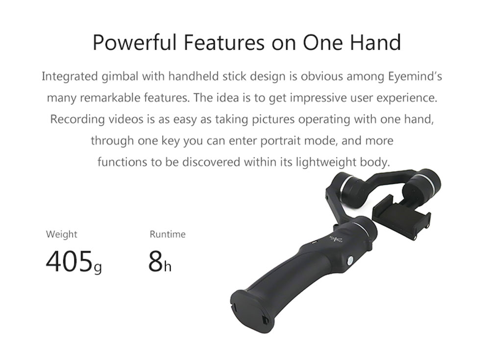 Beyondsky Eyemind Intelligent Handheld Gimbal Suitable for Phones with Width of 55 - 80mm Beyondsky Eyemind Intelligent Handheld Gimbal Suitable for Phones with Width of 55 - 80mm