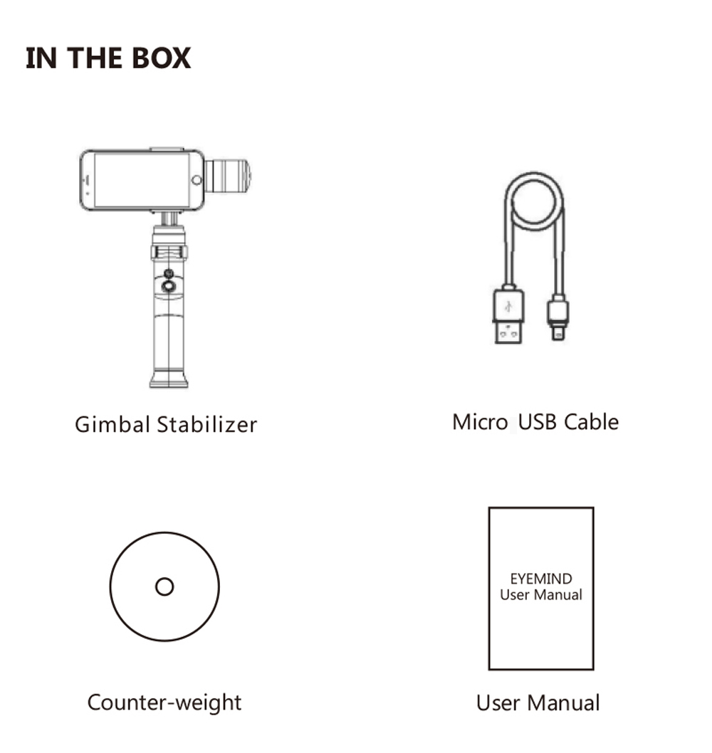 Beyondsky Eyemind Intelligent Handheld Gimbal Suitable for Phones with Width of 55 - 80mm Beyondsky Eyemind Intelligent Handheld Gimbal Suitable for Phones with Width of 55 - 80mm