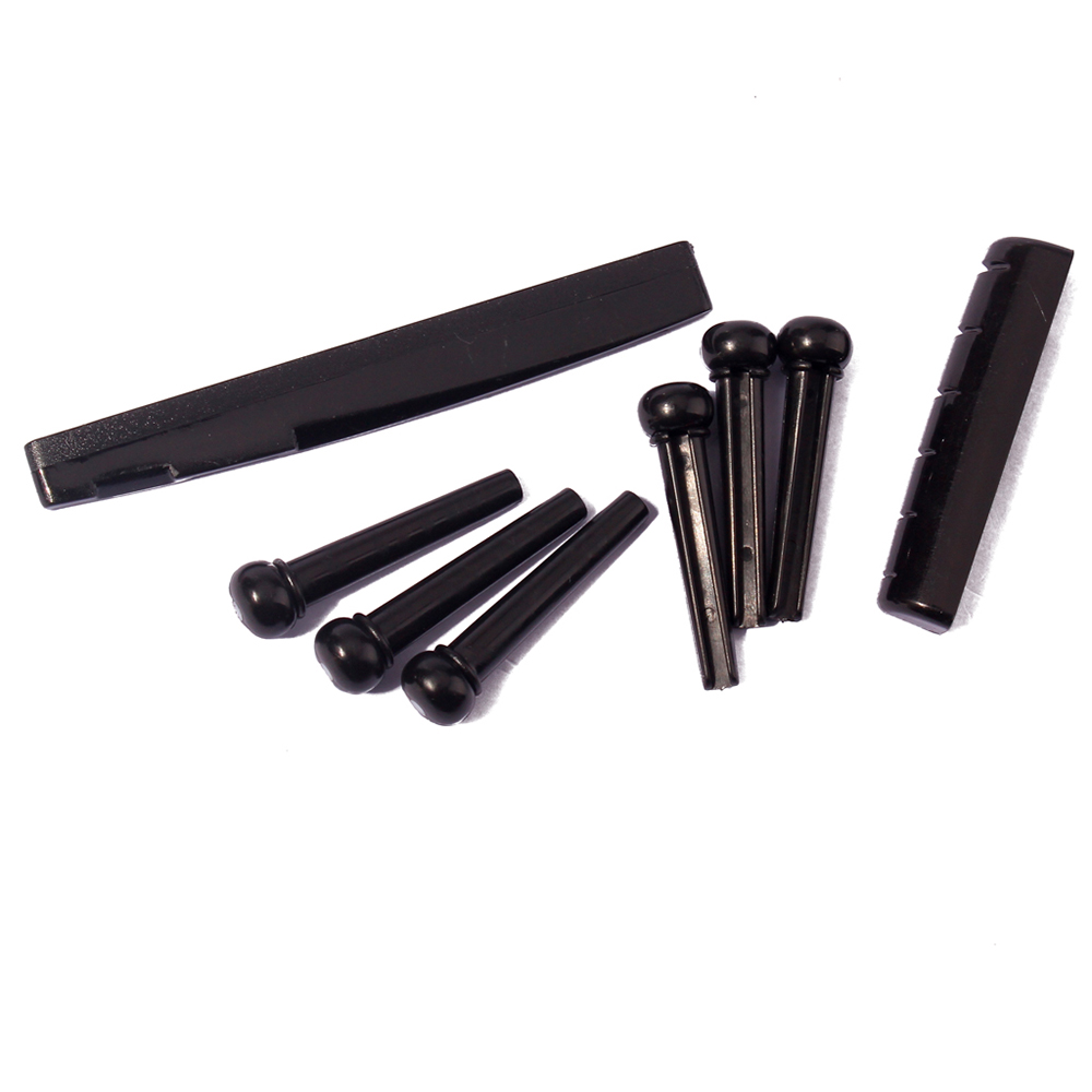 Folk Guitar Nut and Saddle Bridge Pins Set Folk Guitar Nut and Saddle Bridge Pins Set