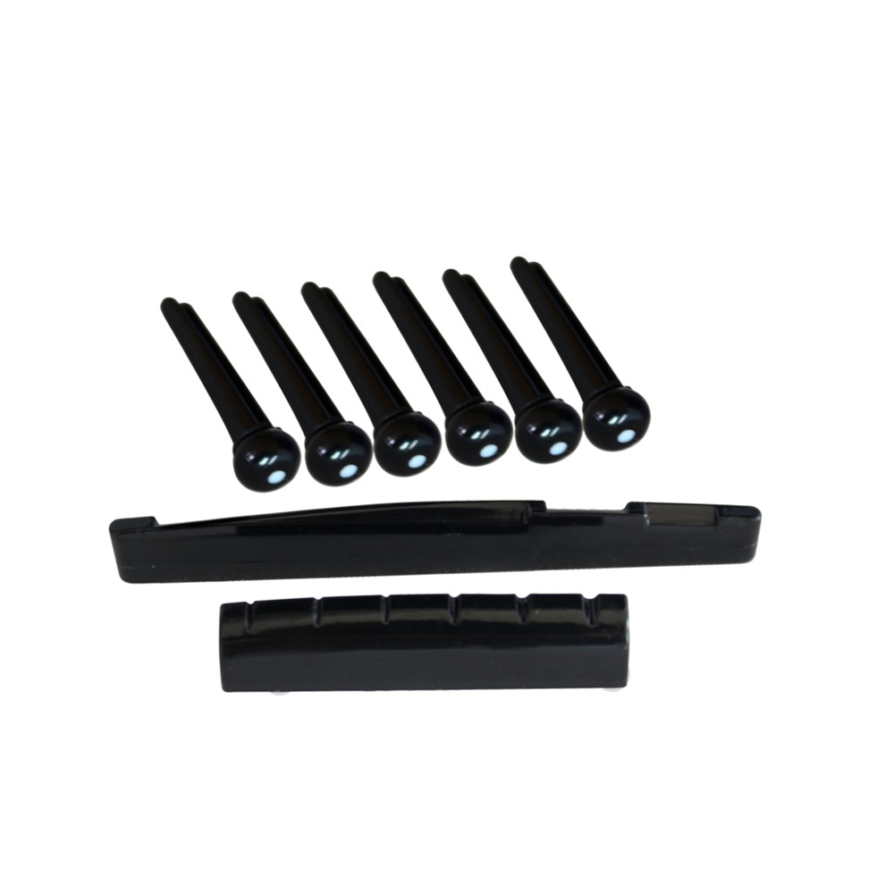 Folk Guitar Nut and Saddle Bridge Pins Set Folk Guitar Nut and Saddle Bridge Pins Set